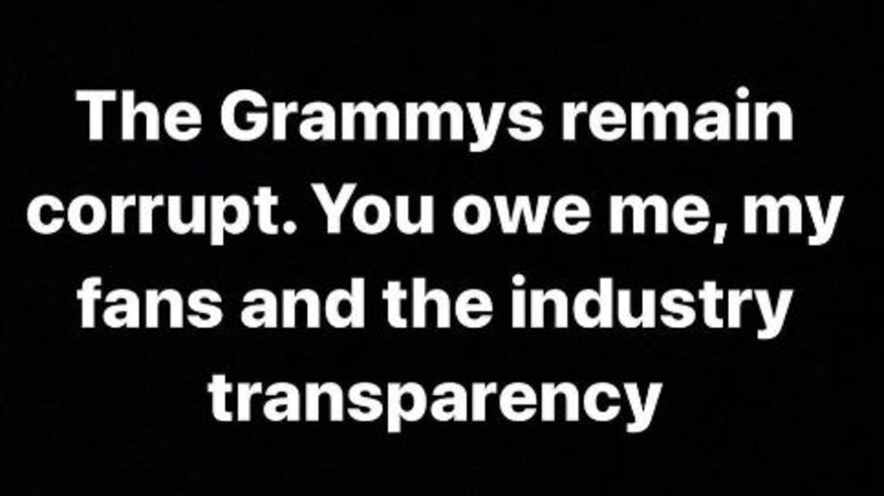 The Weeknd has slammed the Grammy's