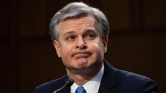 President-elect Donald Trump had already announced plans to replace Christopher Wray, pictured, as FBI director. Picture: Graeme Jennings/Pool/AFP