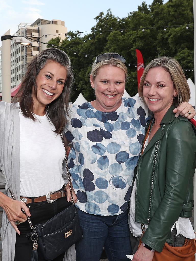 From left, Sarah Rex, of Battery Point. Fleur McConnon, of Mount Stuart, and Sarah Darcey, of West Hobart. Picture: LUKE BOWDEN