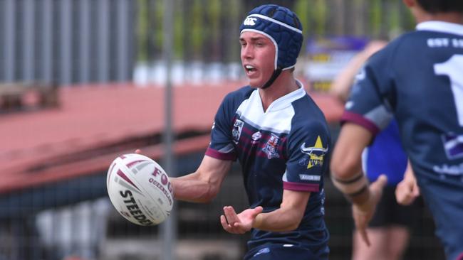 Aaron Payne Cup match between Mackay SHS and Ignatius Park College at Junior Rugby Grounds, Kirwan. Mackay's Jed Theiber. Picture: Evan Morgan