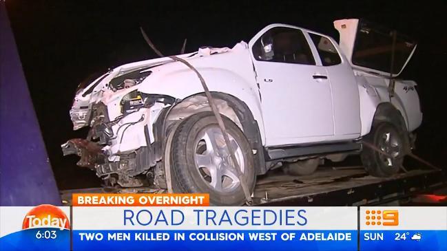 9 NEWS: Two men have died in a horror crash west of Adelaide