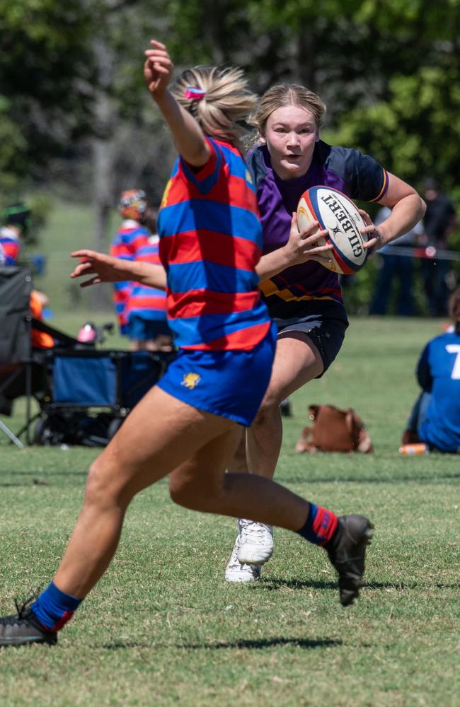 Selena Worsley Cup Game 2. Downlands first VII vs Glennie 18S. 2024 O'Callaghan Cup day at Downlands College. Photo by Nev Madsen