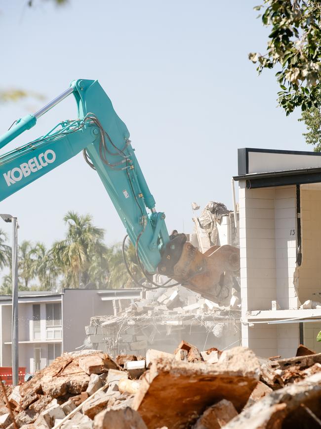 John Stokes Square housing commission complex is being demolished to make way for 75 new units and a police station. Picture: Glenn Campbell