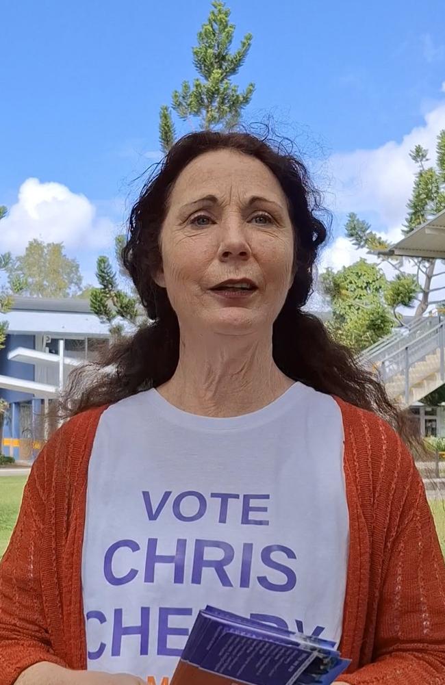 Current Tweed Shire Mayor Chris Cherry at the Banora Point High School polling booth on Saturday. Picture: Sam Stolz