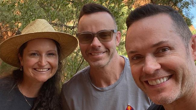 Michael and Andrew Tierney from Human Nature at Uluru, with management rep Mandy Perry.