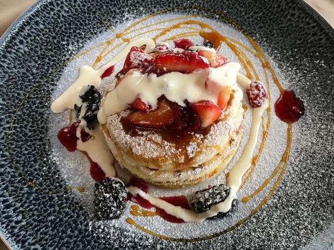 Breakfast pancakes at Arkaba Station. Picture: Penny Hunter