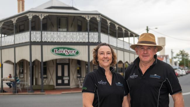 Kylie and Don Shepherd, owners of the Lockyer Hotel and Forest Hill Hotel. PHOTO: Ali Kuchel