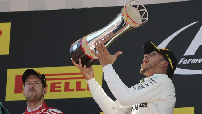 Mercedes driver Lewis Hamilton.