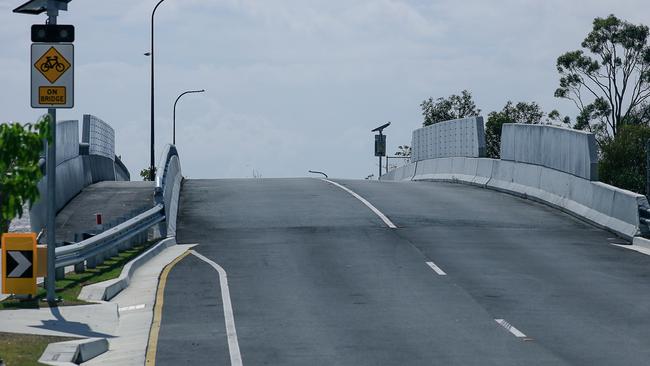 The Sage St bridge connecting The Surrounds in Helensvale to Millaroo Drive.Picture: Glenn Campbell