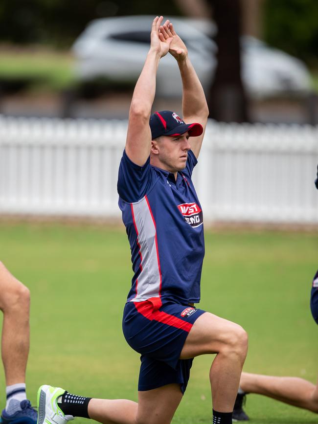 South Australian cricketer Daniel Worrall training this week. Picture: AAP Image/James Elsby