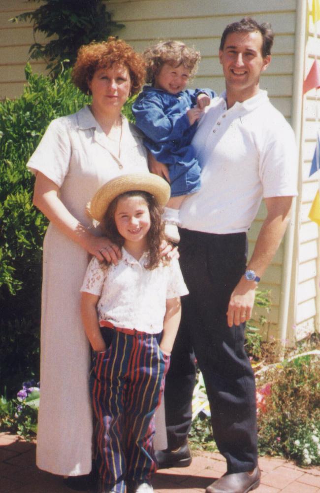 Walter Mikac with his wife Nanette and daughters Alannah, 6, and Madeline, 3, who were stalked and shot by Bryant.