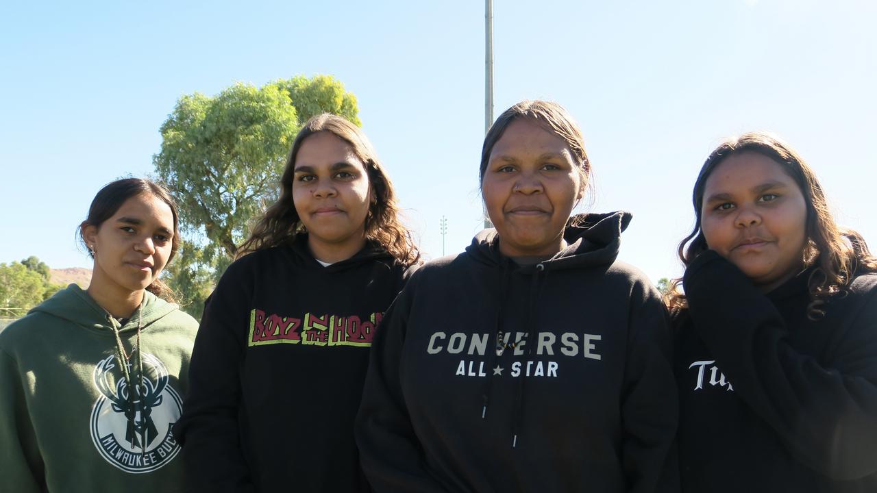 Madison Swan, Shanita Burnett, Jayda Stewart and Shanicka Swan. Hardcore Dee's supporters, they said the they'll beat Freo by 100 points.