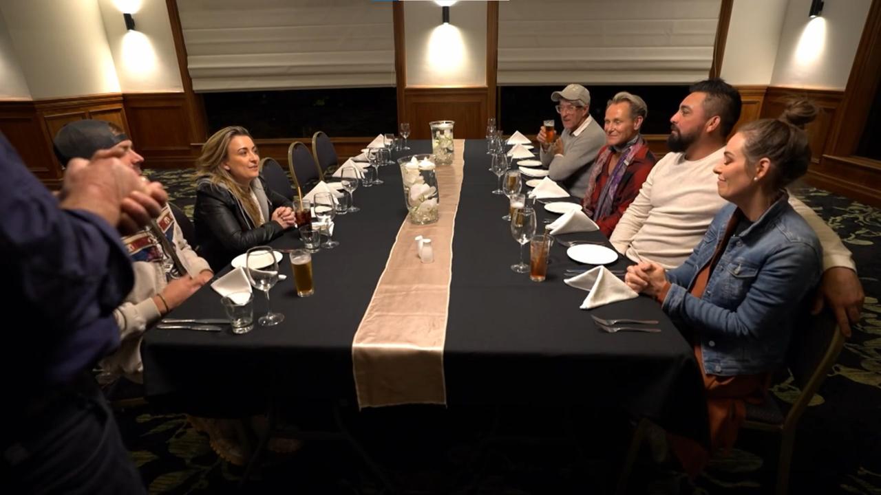 Empty chairs at the Winners are Grinners dinner as Tanya, Vito and the twins refuse to join the celebration. Picture: Supplied, Channel 9