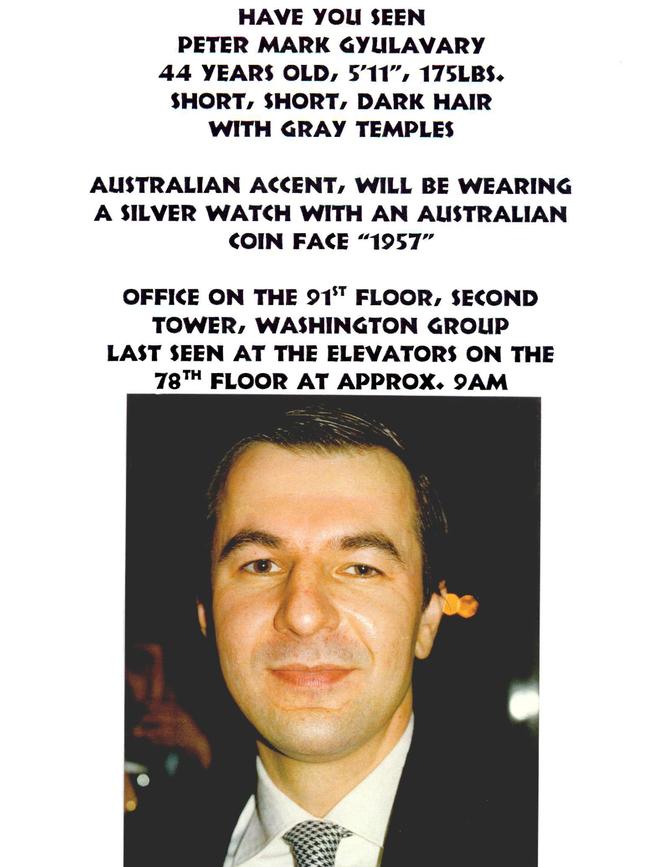 Peter Gyulavary was killed in the 9/11 terror attacks. His remains were found weeks later, the day before his memorial.