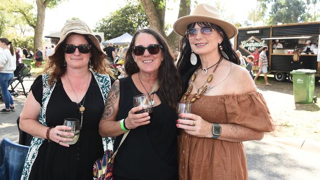 Tinamba Food and Wine Festival — Steph Jones, Raquel Harris and Kirsty Hallett.Picture: David Smith