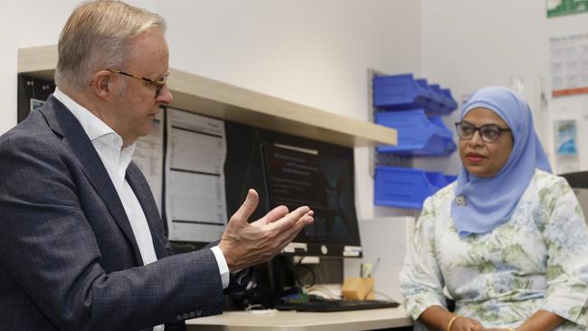 Prime Minister Anthony Albanese visits the Westmead Medicare Urgent Care Clinic in Wentworthville. Picture: NewsWire / Damian Shaw