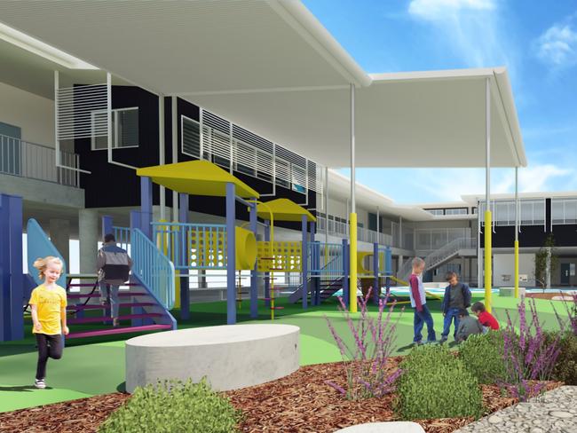 Artist impressions showing stage two of the new Pimpama Primary School.