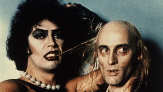 Dr. Frank-N-Furter (Tim Curry) & Riff Raff (Richard O'Brien) from the original stage cast of The Rocky Horror Show and its film adaptation The Rocky Horror Picture Show.