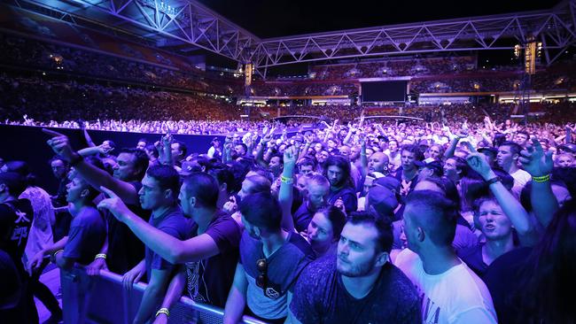 Gold Coasters had to travel up the highway to hell to Brisbane on Thursday to see the Queensland leg of Foo Fighters’ current Australian run. Picture: AAP Image/Josh Woning.