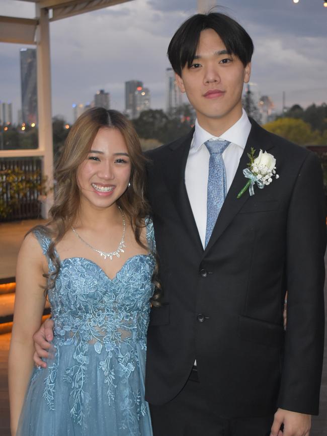 Angela Nguyen and Jay Kwon at Queensland Academies Creative Industries formal.