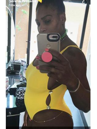 Serena Williams announced her pregnancy on Snapchat overnight. Picture: Snapchat