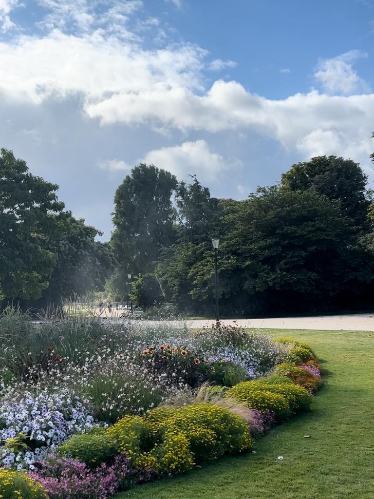 The flowers during the summer in the main parks around Paris, including Tuileries Garden, are stunning.