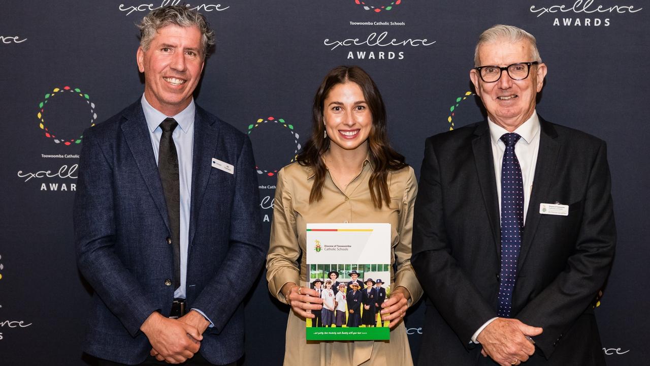 Primary Expert Teacher Award recipient Georgia Ford at the 2023 Toowoomba Catholic Awards.