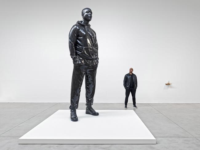 Installation view of Thomas J Price’s All In (2021) on display in the UK. Picture courtesy of Thomas J Price and Hauser & Wirth. Picture: Ken Adlard