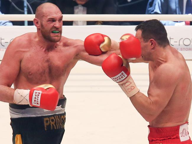 Tyson Fury’s win over Wladimir Klitschko set him on a path for global superstardom. Picture: Friso Gentsch/picture alliance via Getty Images