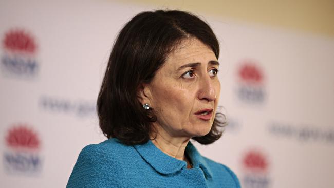 NSW Premier Gladys Berejiklian speaks at a Covid-19 press conference. Picture: Adam Yip