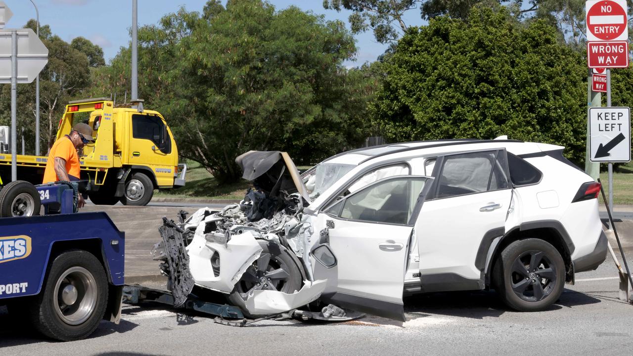 The crumpled SUV. Photo: Steve Pohlner