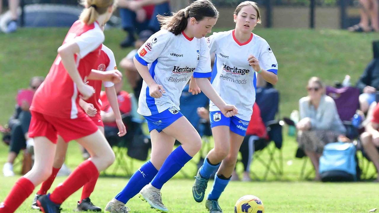 SOCCER: U 13 girls, Woombye V Nambour Yandina United. Picture: Patrick Woods.