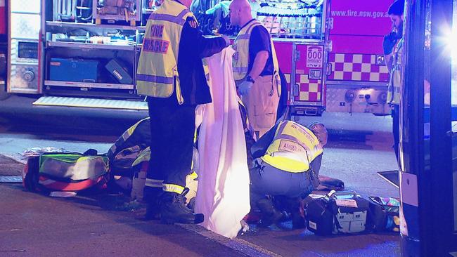 Paramedics worked hard to stabilise Amy Holden after the crash. Picture: Daniel Shaw/SWA