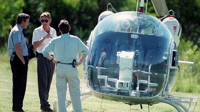 Hijacked pilot Tim Joyce recounting ordeal to police.