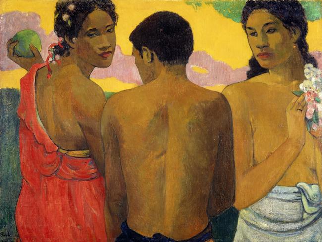 Paul Gauguin, Three Tahitians (Trois Tahitiens) 1899. Artwork credit: National Galleries of Scotland, Edinburgh, presented by Sir Alexander Maitland in memory of his wife Rosalind, 1960