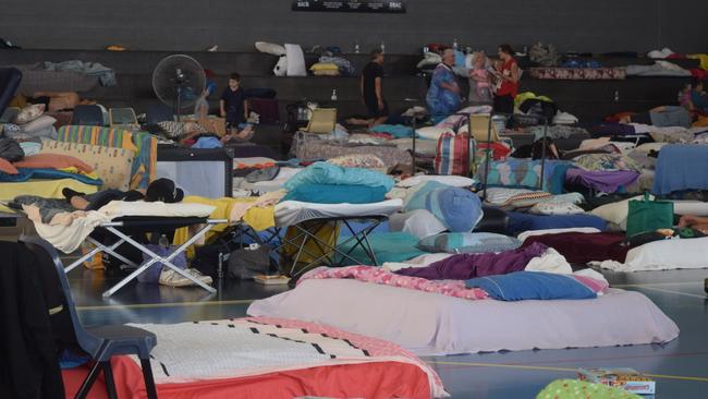 Goonellabah Aquatic and Sports Centre became a makeshift evacuation centre for Lismore.