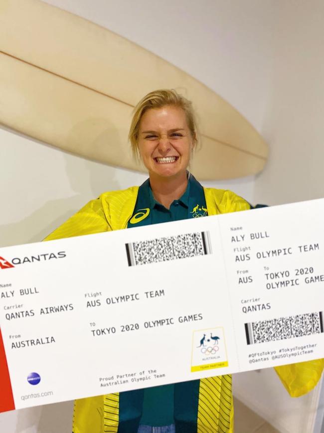 Gold Coast Olympic kayaker Alyssa Bull celebrates her Tokyo Games selection. Picture: SUPPLIED