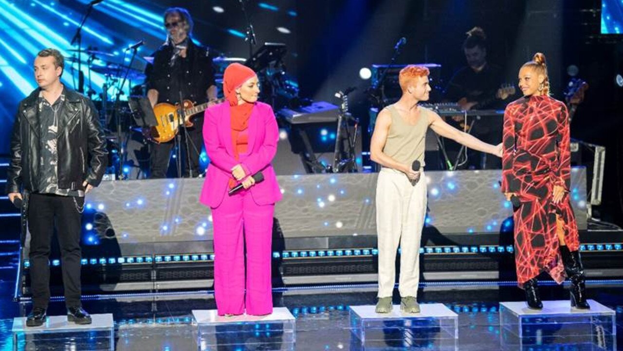 Australian Idol Bottom 4. Ben, Noora, Jasey and Maya. Picture: Supplied / Seven