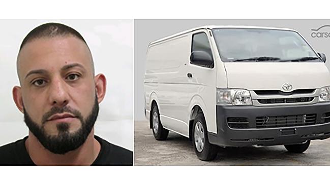 Police are searching for Ricardo ‘Rick’ Barbaro, 33, pictured, following the discovery of a 26-year-old woman's body in a South Melbourne townhouse on Monday. Police believe Barbaro could be travelling in his white 2009 Toyota Hiace van, registration number 1OZ 8PC. Picture: AAP Image/Supplied by Victoria Police