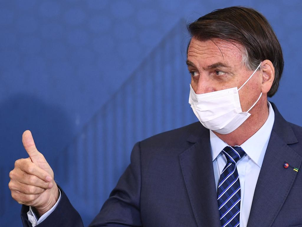 Brazilian President Jair Bolsonaro suggested COVID-19 was developed in a Chinese lab. Picture: Evaristo Sa/AFP