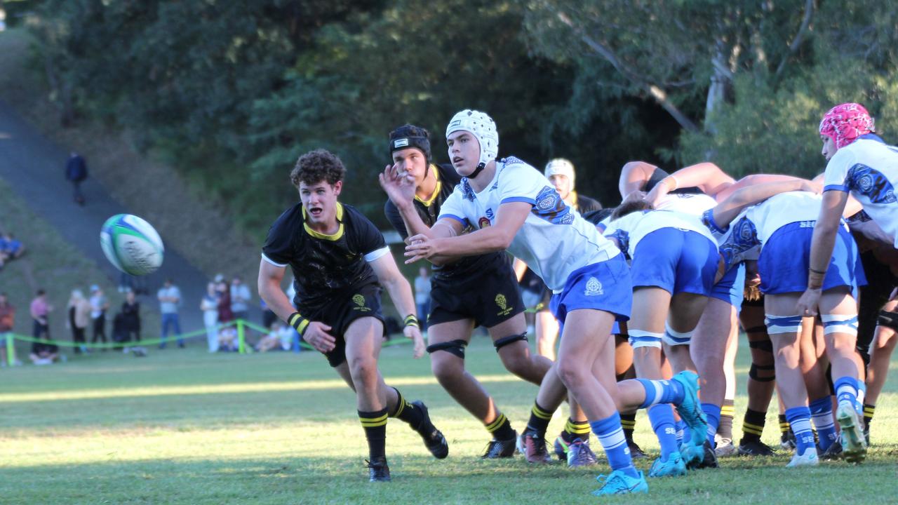 AIC First XV rugby action between St Laurence's and St Edmund's on Wednesday, May 22, 2024.