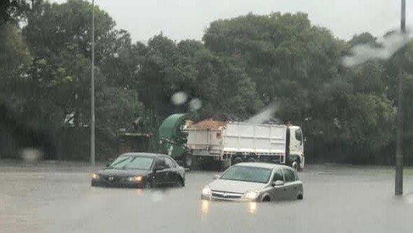 Flash flooding at Currumbin as dangerous thunderstorms lash southeast Queensland. Picture: Supplied