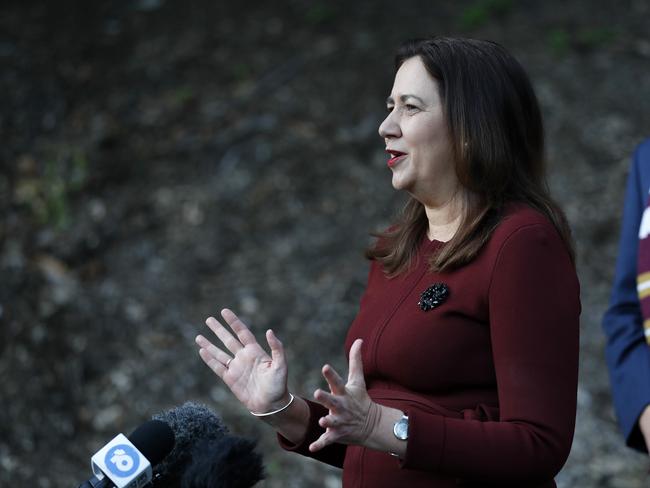 Premier of Queensland Annastacia Palaszczuk pictured addressing the media at Toowong, Brisbane 31st of May 2021.  TheyÃve announced that game one of State of Origin will be held in Townsville.  (Image/Josh Woning)