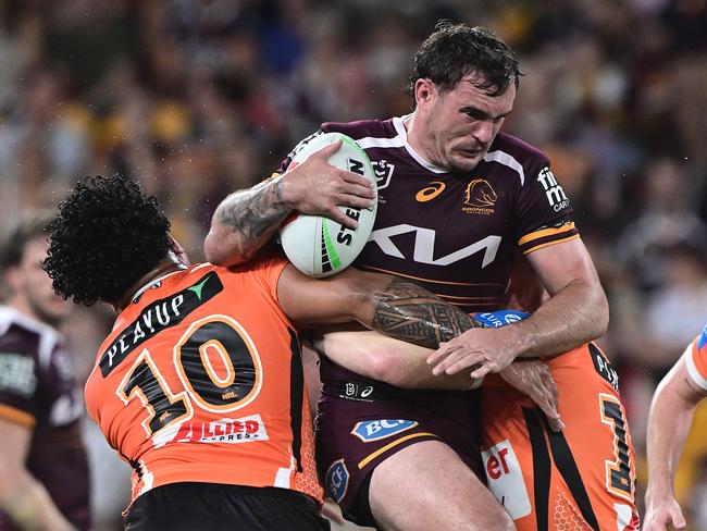 Broncos enforcer Kobe Hetherington is also on Billy Slater’s radar. Picture: Getty Images
