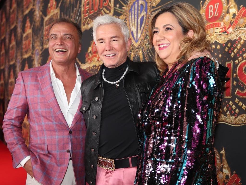 Dr Reza Adib, Queensland Premier Annastacia Palaszczuk and director Baz Luhrmann on the red carpet for the Elvis movie Australian premiere on the Gold Coast. Picture: Twitter