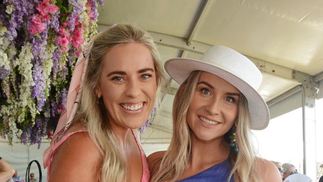 MAGIC MILLIONS 2022: Bernadette Chapman and Emma Wharton at Pacific Fair Magic Millions Polo at Main Beach. Picture: Regina King