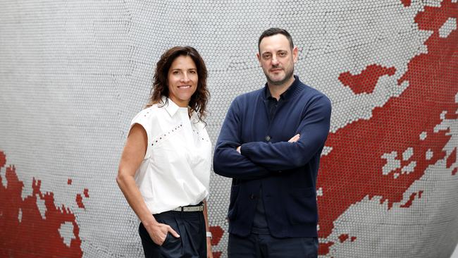 Accenture Song Australia and New Zealand's new management team of Accenture Song Lead Bronwyn Van Der Merwe and Droga5 CEO Matt Michael. Picture: Jane Dempster