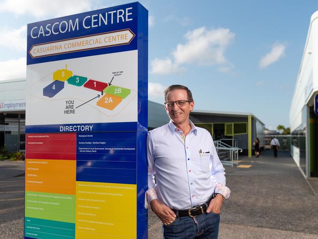 Sentinel Property Group executive chairman Warren Ebert outside the Cascom Centre. Picture: Che Chorley