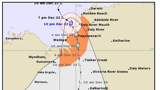 Ex-Tropical Cyclone Ellie is dumping heavy rain on parts of the Territory after being downgraded to a tropical low on Friday.