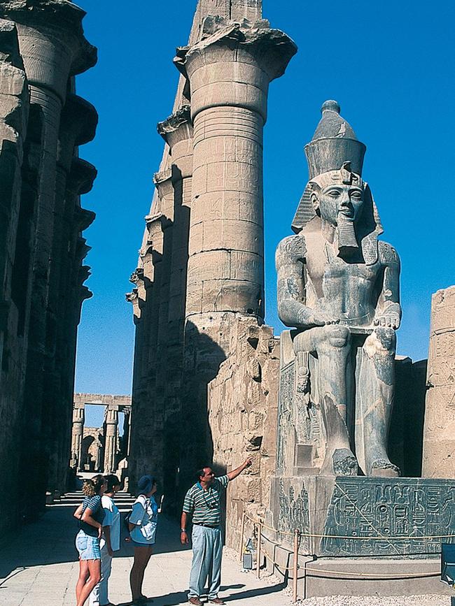 Exploring the ancient Egyptian monuments of Abu Simbel, Egypt.